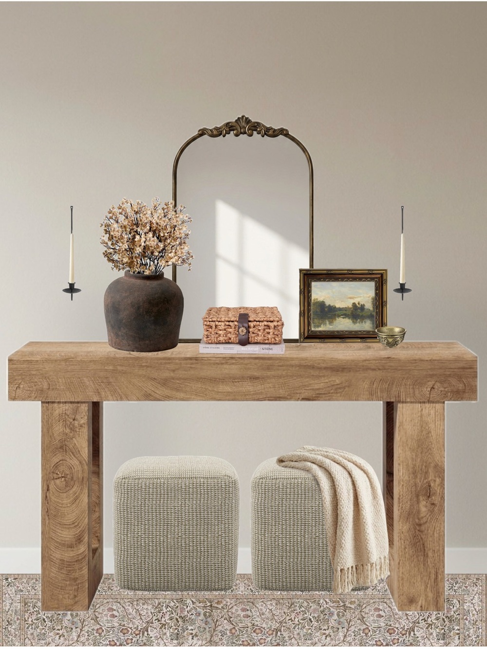 Warm Neutral Earthy Entryway